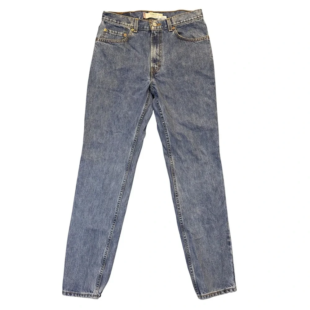 Levis 512 Blue Denim Jeans Slim Fit Mens 34x34 Mid Rise Tapered Cotton‎ Vntg Y2K